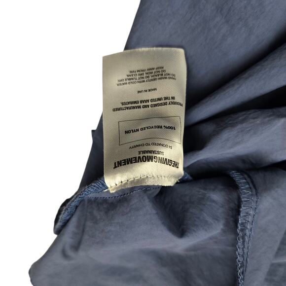 The Giving Movement Nylon Oversized Shacket Jacket Re-Shell 100 M/L Blue Unisex - Picture 6 of 6